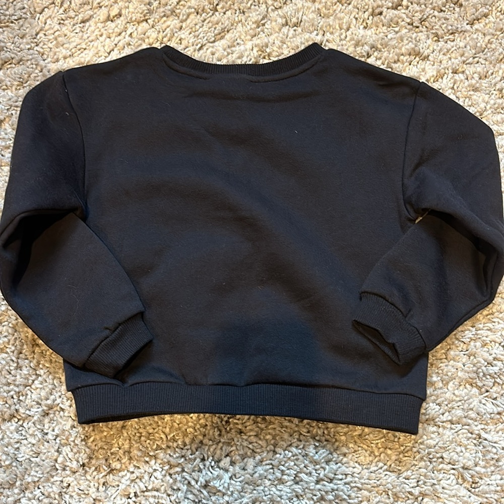NWOT H&M black crew neck sweatshirt- -5T/6 - Picture 3 of 3